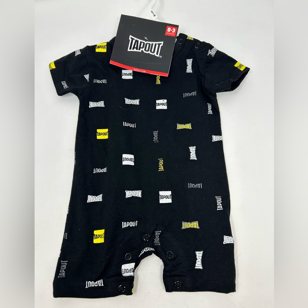 NWT TapOut Baby 0-3M Short Sleeve Button Romper